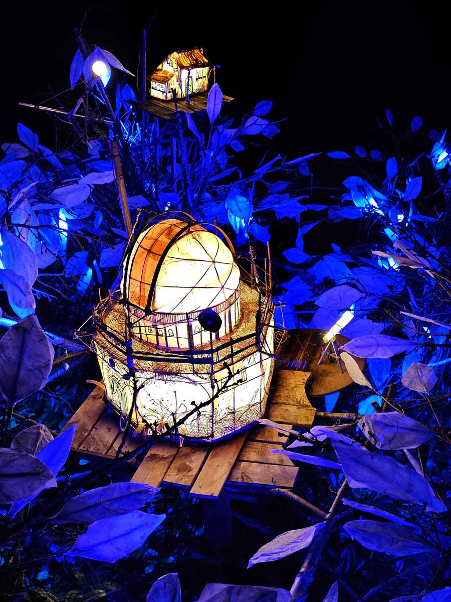 Illuminated lantern model of Observatory at Wakehurst Glow Wild