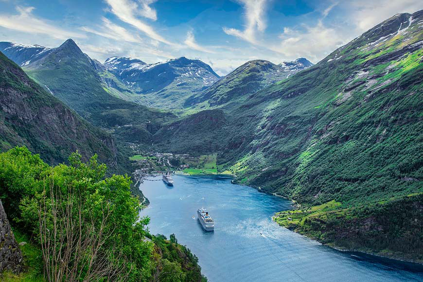 Cruise ships in the Fijords