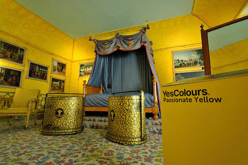 The Yellow Bow bedroom at Royal Pavilion Brighton