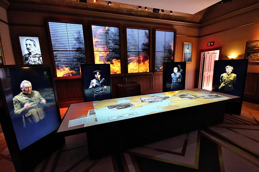 Immersive Dieppe and D-Day exhibition with video FX at Newhaven Fort, East Sussex