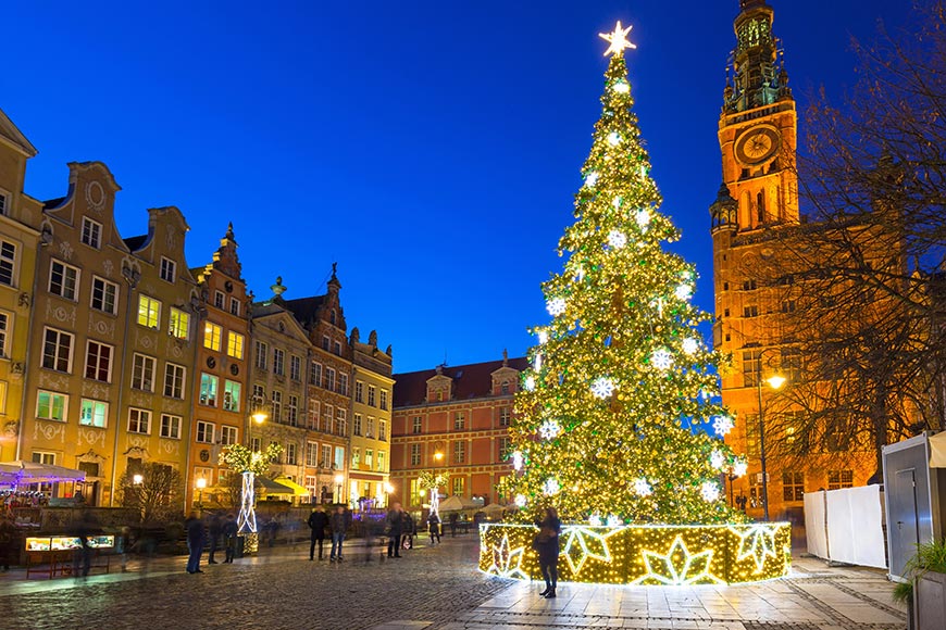Christmas tree in Gadansk Poland