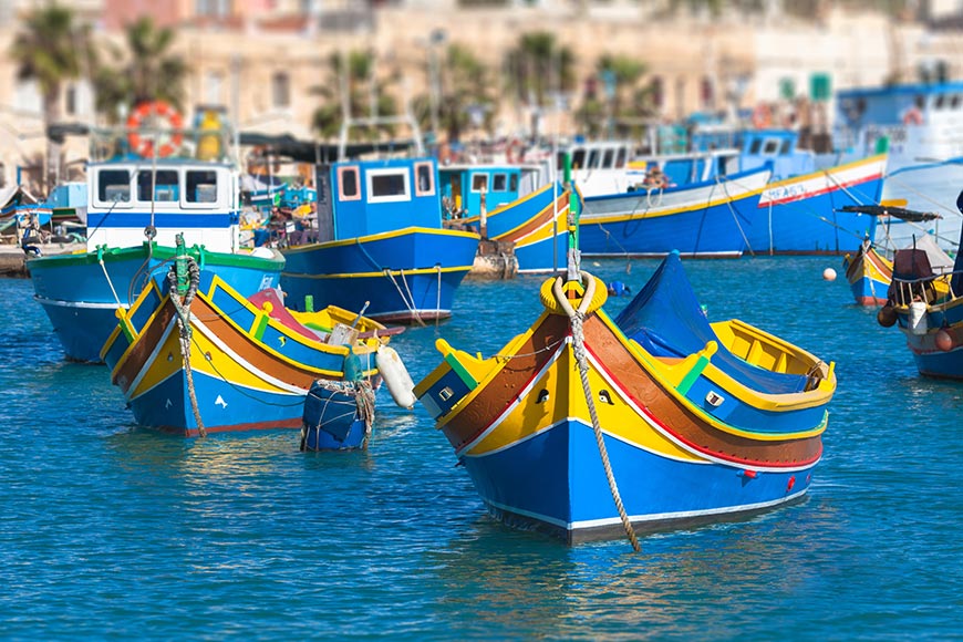 Coloured fishing boats, Malta
