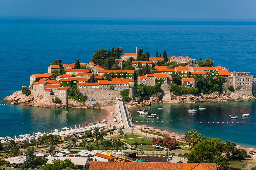 Sveti Stefan, island resort- morning light