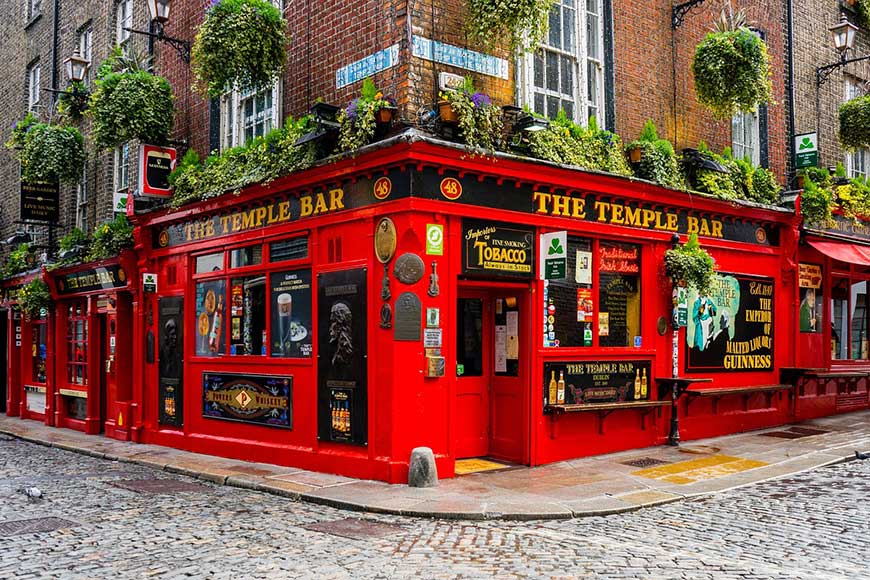 Exterior of The Temple Bar Dublin Ireland