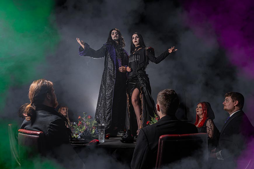 Dine with the Dead immersive Halloween dining experience at Alton Towers Resort for Scarefest 2026