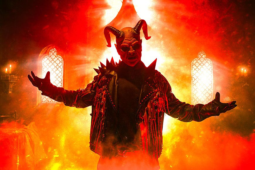 The character Lucifer, the Lord of Darkness, featured in the Thorpe Park Fright Nights Halloween event