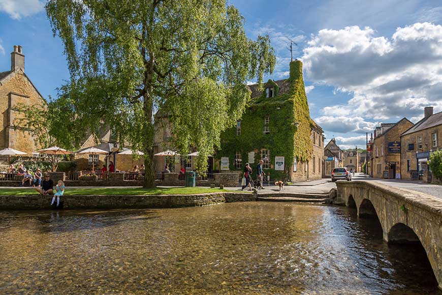 The River Windrush flowing through Bourton-on-the-Water