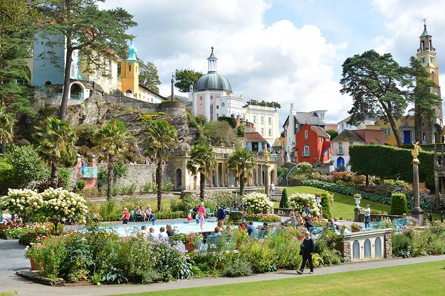 The village of Portmeirion hotel and tourist attraction in north Wales