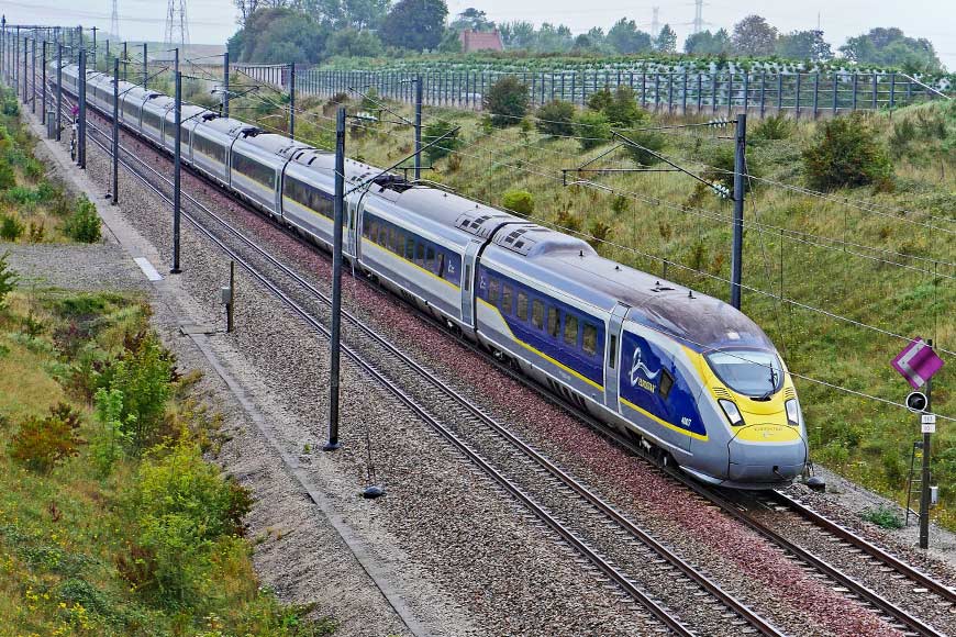 The England to France Eurostar train