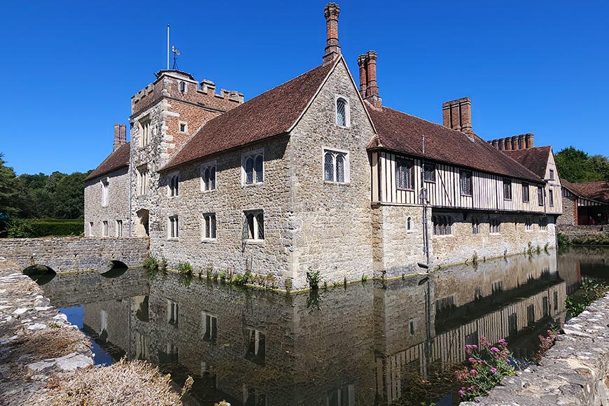 Ightham Mote - a stone built medieval moated manor house